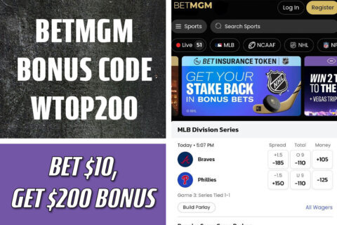 BetMGM Bonus Code WTOP200: Bet $10, Get $200 MNF, World Series Promo