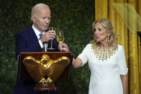 President Biden and first lady toast a reimagined White House tour that she’s unveiling on Monday