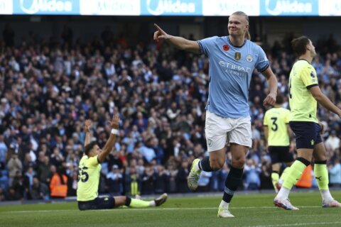 Haaland sends Man City to the top of the Premier League