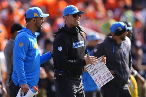 Chargers coach Jim Harbaugh wearing heart monitor, taking blood thinner after irregular heartbeat