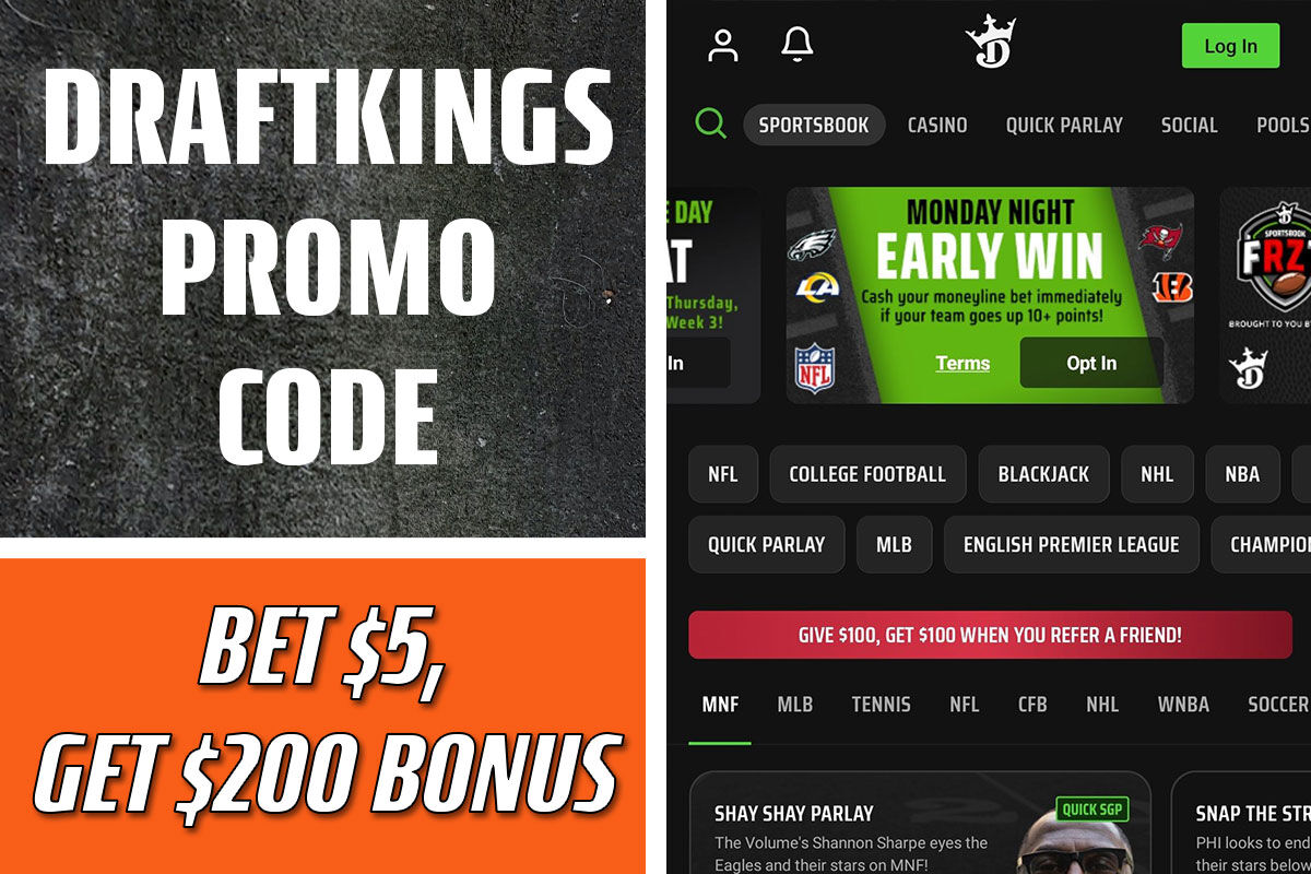 DraftKings Promo Code Get 200 Bonus with 5 BroncosSaints TNF Bet