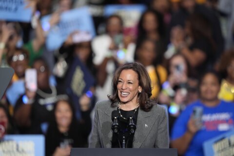 Harris urges Black churchgoers in Georgia to head out to vote and gets an assist from Stevie Wonder