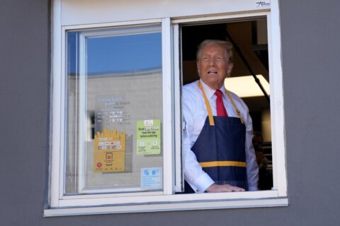 Trump works the fry station and holds a drive-thru news conference at a Pennsylvania McDonald's