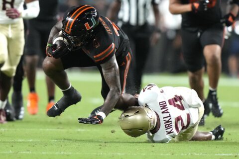 Miami’s win over Florida State was particularly emotional for RB Mark Fletcher