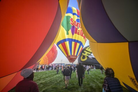 ‘Magical’ flotilla of hot air balloons take flight at international fiesta amid warm temperatures