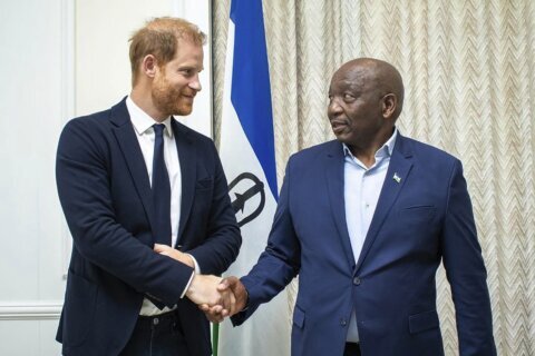 Prince Harry visits the small mountain kingdom of Lesotho, where he's called 'the warrior'