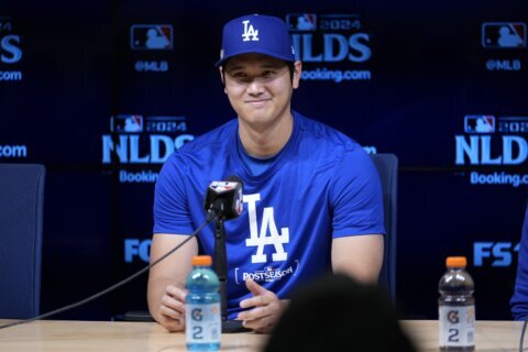 Shohei Ohtani is feeling excitement, not nerves, on eve of his postseason debut with the Dodgers