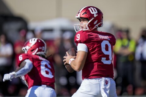 Indiana QB Kurtis Rourke sits out second half against Nebraska with a hand injury