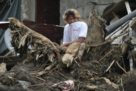 A Philippine town in the shadow of a volcano is hit by landslides it wasn’t prepared for