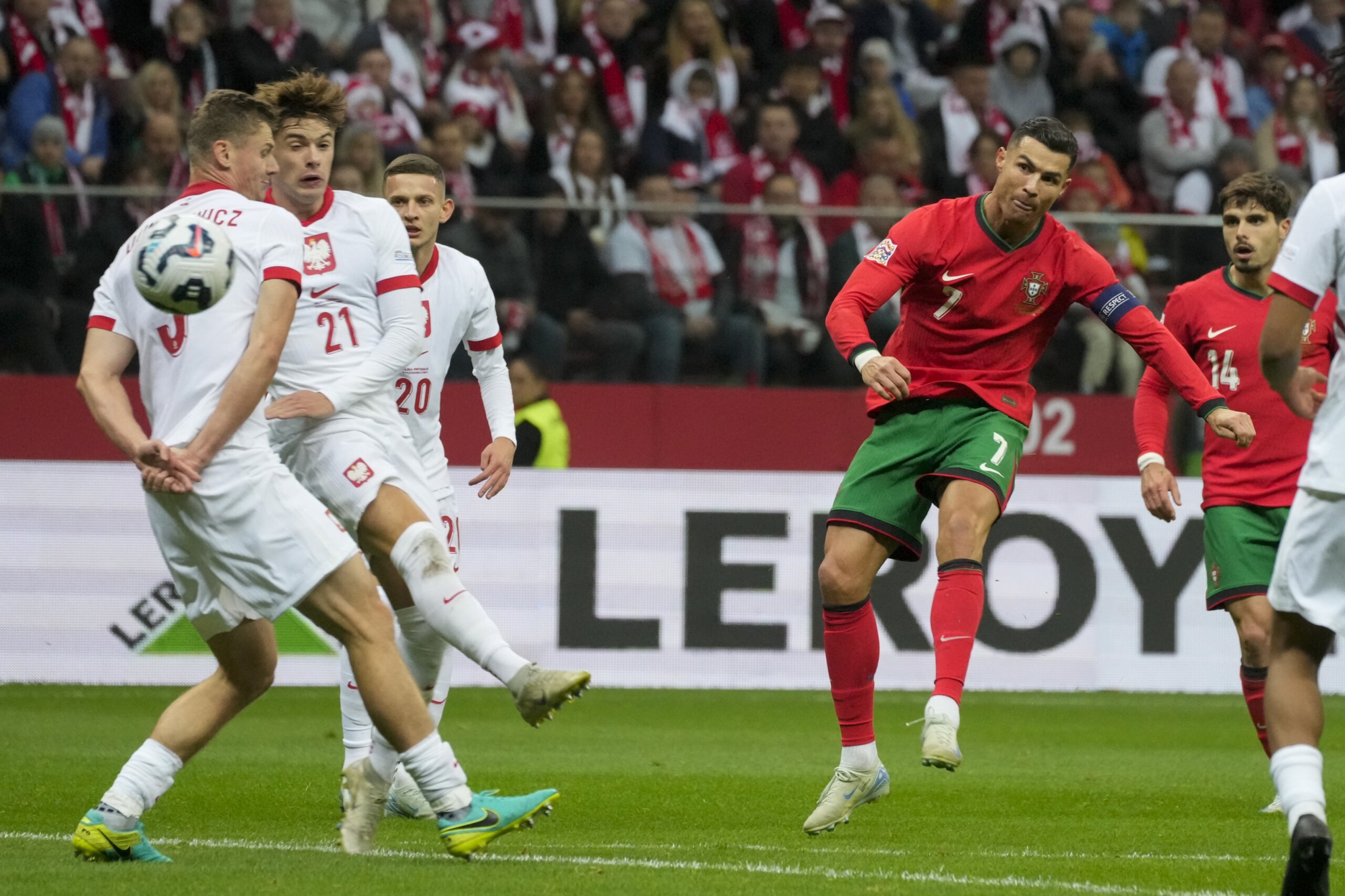 Ronaldo scores again in Nations League win for perfect Portugal. Spain