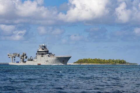 Samoa warns of ‘highly probable’ fuel spill after New Zealand navy ship caught fire and sank