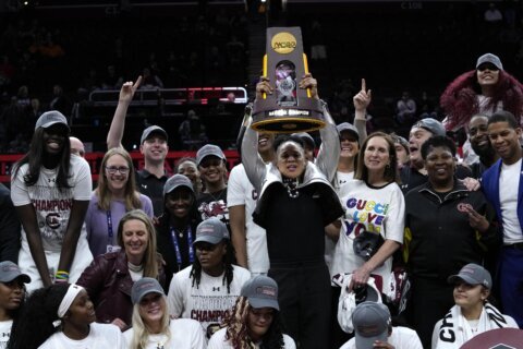 South Carolina ranked No. 1 in women’s AP Top 25 preseason poll with UConn, USC, Texas and UCLA next