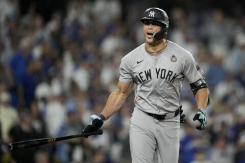 Once a kid in Dodger Stadium’s seats, Giancarlo Stanton delivers again in LA, now at World Series