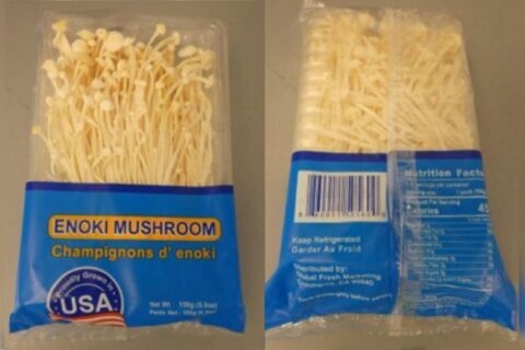 Maryland Department of Health warns California enoki mushrooms contaminated with listeria