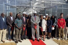 Ribbon cutting for hydroponic greenhouse at Anacostia High School