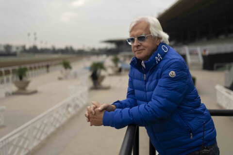 Trainer Bob Baffert wins 1st race back at Churchill Downs after the end of his 3-year suspension