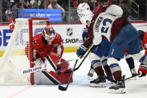 Wood helps Avalanche beat Ovechkin-less Capitals 2-1