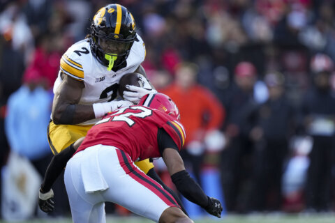 Kaleb Johnson rushes 35 times for 164 yards in Iowa’s 29-13 victory over Maryland