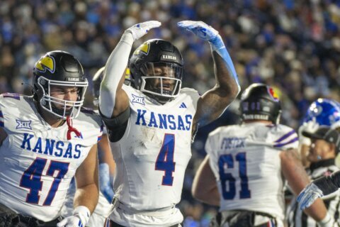 Kansas upsets No. 7 BYU 17-13, handing the Cougars their first loss of the season