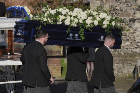 Liam Payne’s One Direction bandmates among the mourners at singer’s funeral