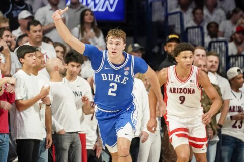 Duke’s Cooper Flagg thrives in first true road environment, quieting Arizona crowd with 24 points