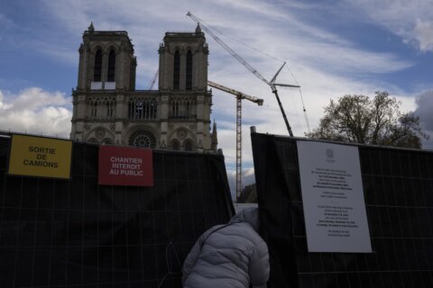 Fashion designer describes invitation to work on Notre Dame cathedral’s re-opening as ‘a calling’