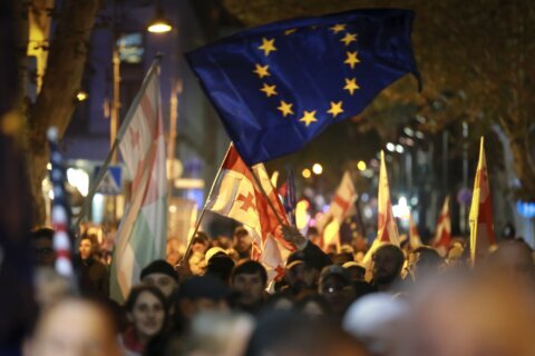 Thousands rally again in Georgia to protest the parliamentary election they say was rigged