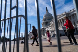 Security bike racks stand outside the US Capitol ahead of the National Women's March in Washington, DC, on November 2, 2024. (Photo by Allison ROBBERT / AFP) (Photo by ALLISON ROBBERT/AFP via Getty Images)