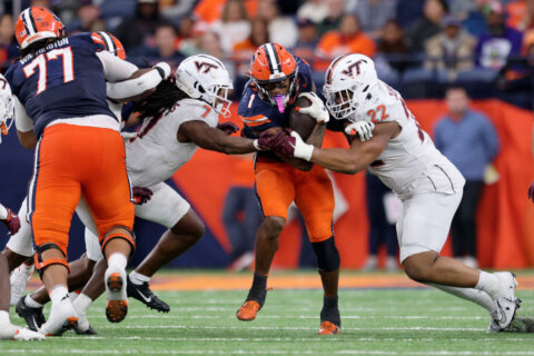 LeQuint Allen’s three scores rally Syracuse to 38-31 overtime win over Virginia Tech