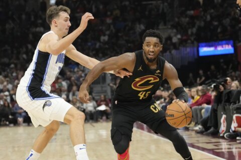 Garland scores 25 points, Cavaliers improve to 6-0 with 120-109 win over Banchero-less Magic