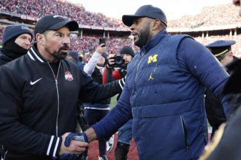 Michigan, Ohio State fight broken up with police pepper spray after Wolverines stun Buckeyes 13-10