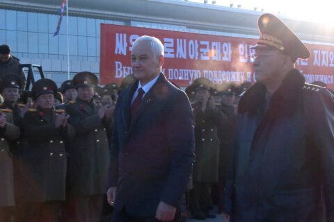 Russian defense minister visits North Korea for talks with military and political leaders