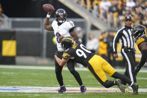 Boswell kicks 6 field goals and the Steelers bottle up Lamar Jackson in 18-16 win over the Ravens