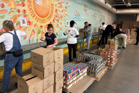 Ahead of Thanksgiving, DC police chief, volunteers pack food boxes for low-income seniors