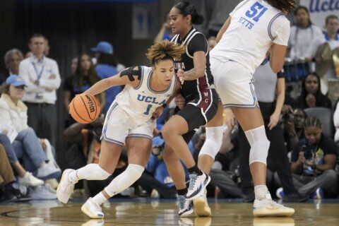 No. 1 South Carolina women stunned by fifth-ranked UCLA 77-62, ending Gamecocks’ 43-game win streak