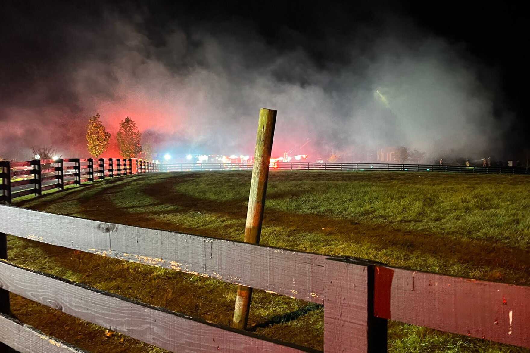 Smoke from a house on fire