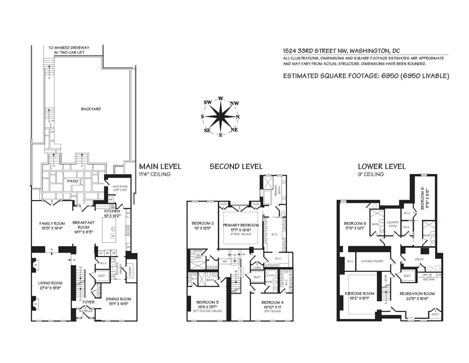 Floor plan for 1524 33rd St. in Northwest