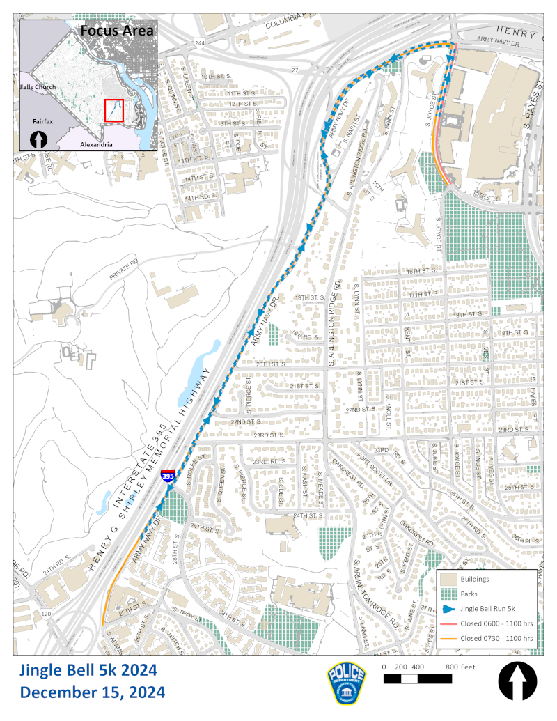 Mapa biegu na 5 km Jingle Bell