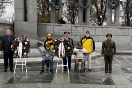 Two veterans at the National World War II Memorial