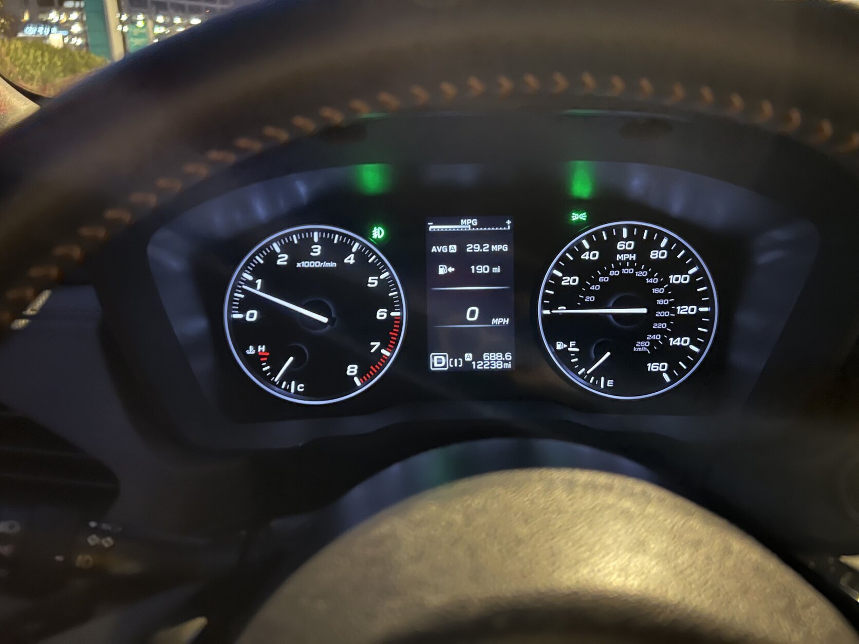 Interior of the Subaru Forester