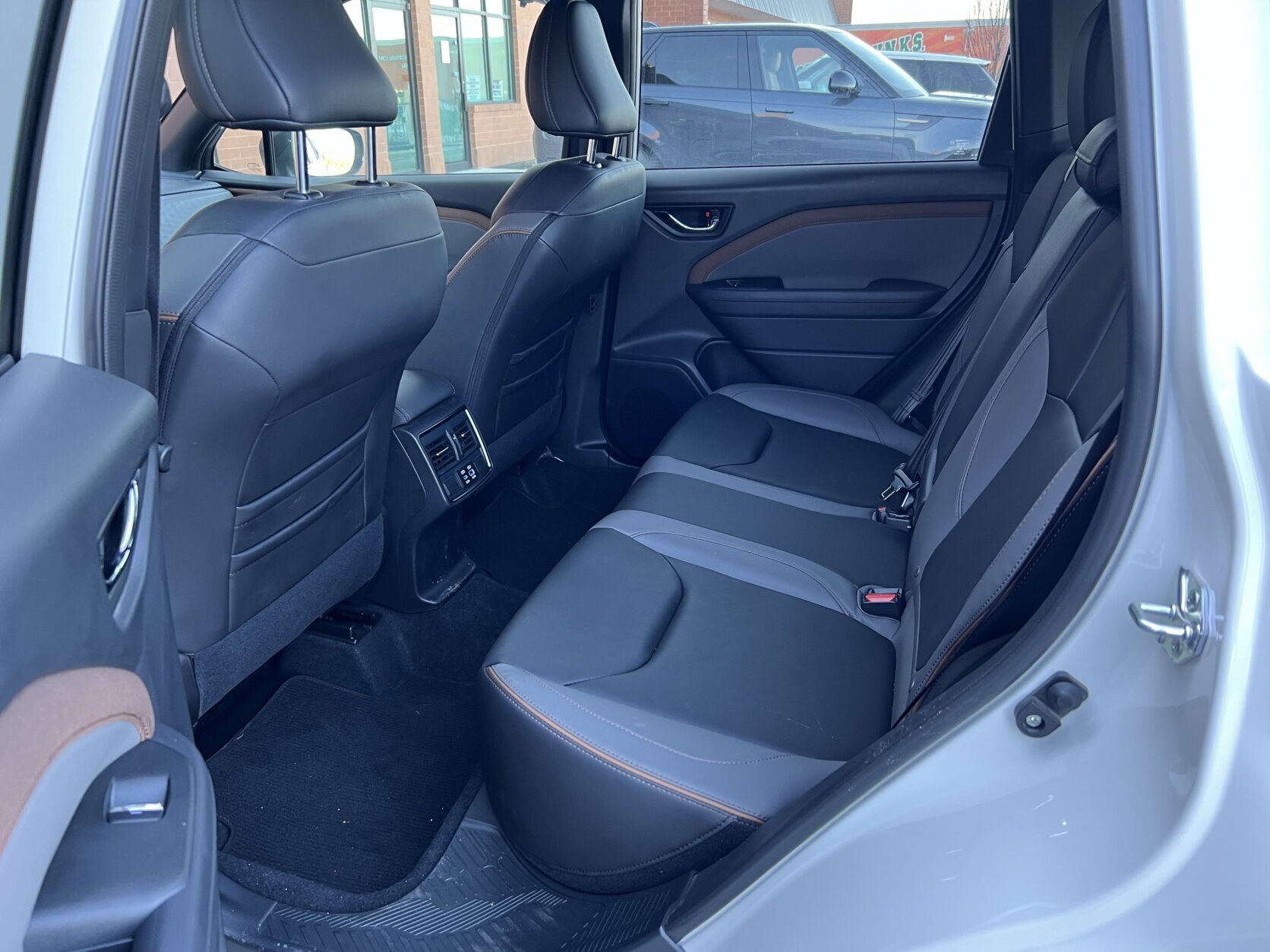 Backseat view of the Subaru Forester