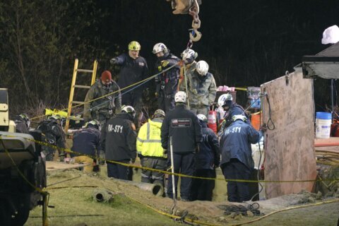 Search extends into the night for Pennsylvania woman who may have fallen into sinkhole