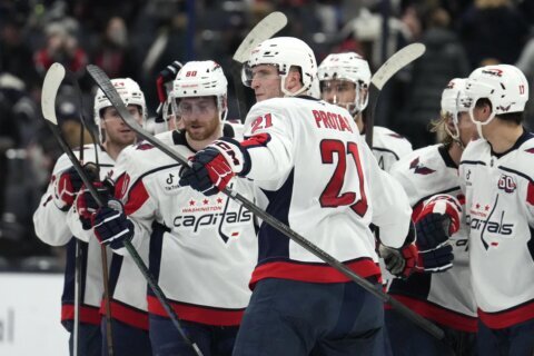 Aliaksei Protas scores in OT to lift Capitals over Blue Jackets 2-1