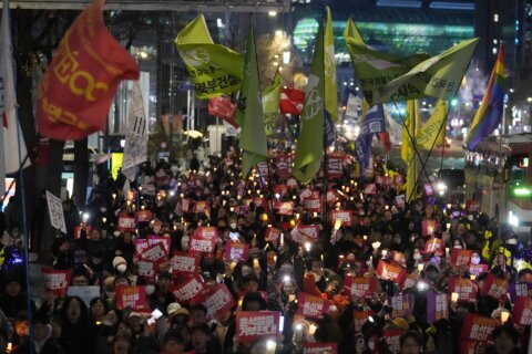 South Korea’s ruling party chief shows support for suspending presidential powers of Yoon