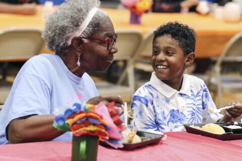 Grandmother with grandson