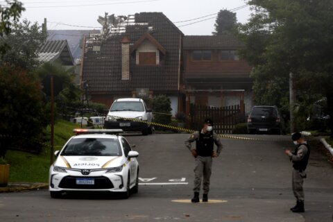 At least 10 are killed as a small plane crashes into a Brazilian town popular with tourists