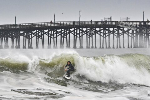 2 rescued after California wharf partially collapses due to heavy surf from major Pacific storm