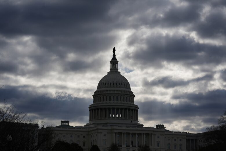 The Capitol against an overcast sky