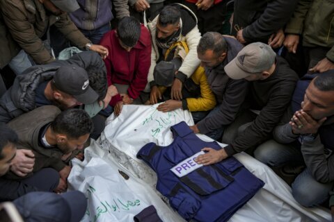 Middle East latest: 5 Palestinian journalists killed by Israeli strike, Gaza Health Ministry says