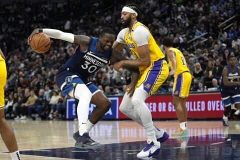 Timberwolves beat Lakers without LeBron James 97-87 with another defensive showing